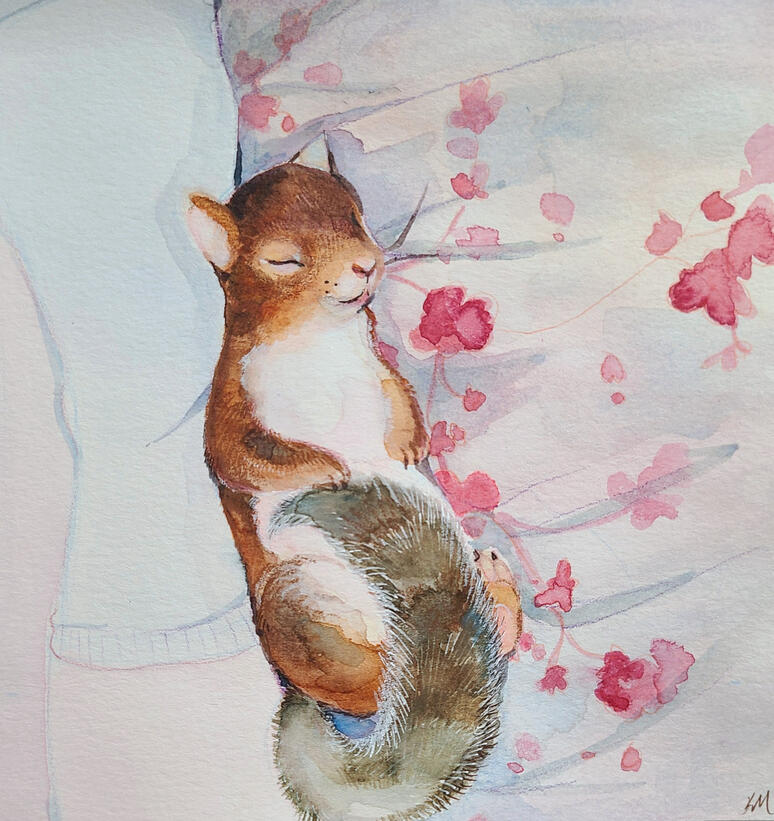 watercolor pet portrait